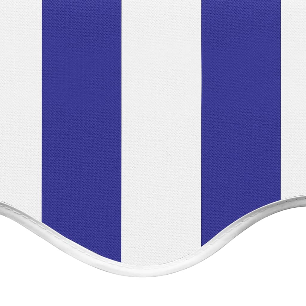 Tessuto di Ricambio per Tenda da Sole Blu e Bianco 400x350 cm Poliestere