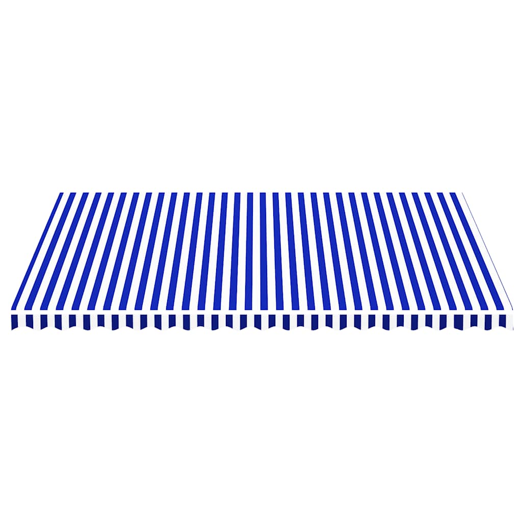 Tessuto di Ricambio per Tenda da Sole Blu e Bianco 500x350 cm Poliestere