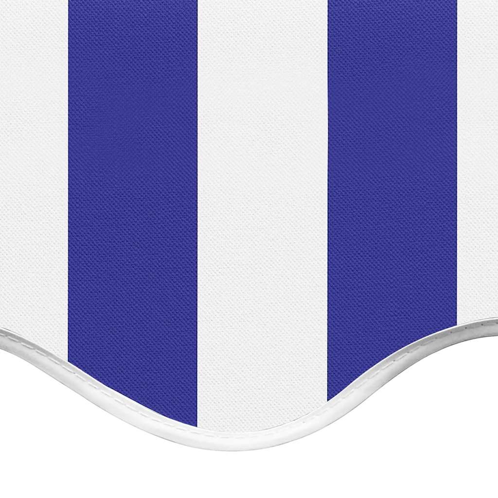 Tessuto di Ricambio per Tenda da Sole Blu e Bianco 500x350 cm Poliestere