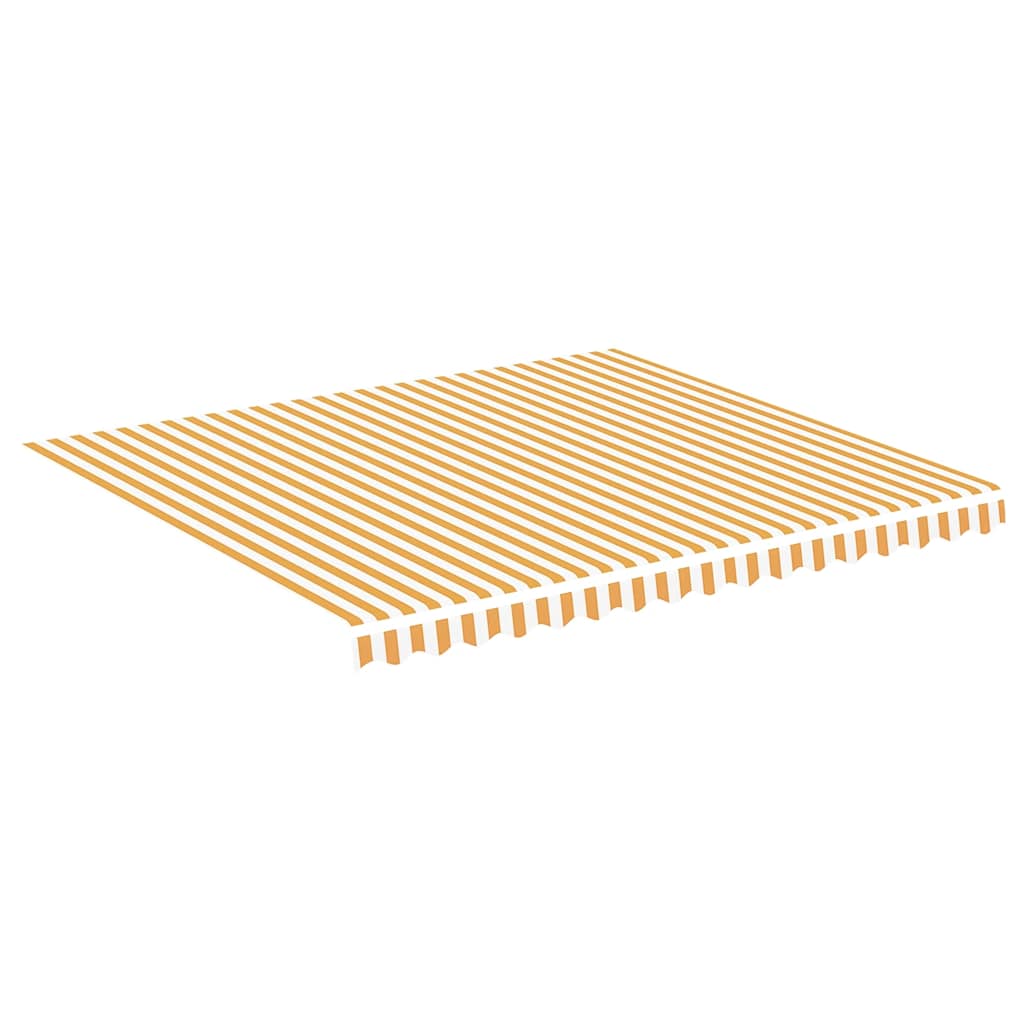 Tessuto di Ricambio per Tenda da Sole Giallo e Bianco 400x350 cm Poliestere