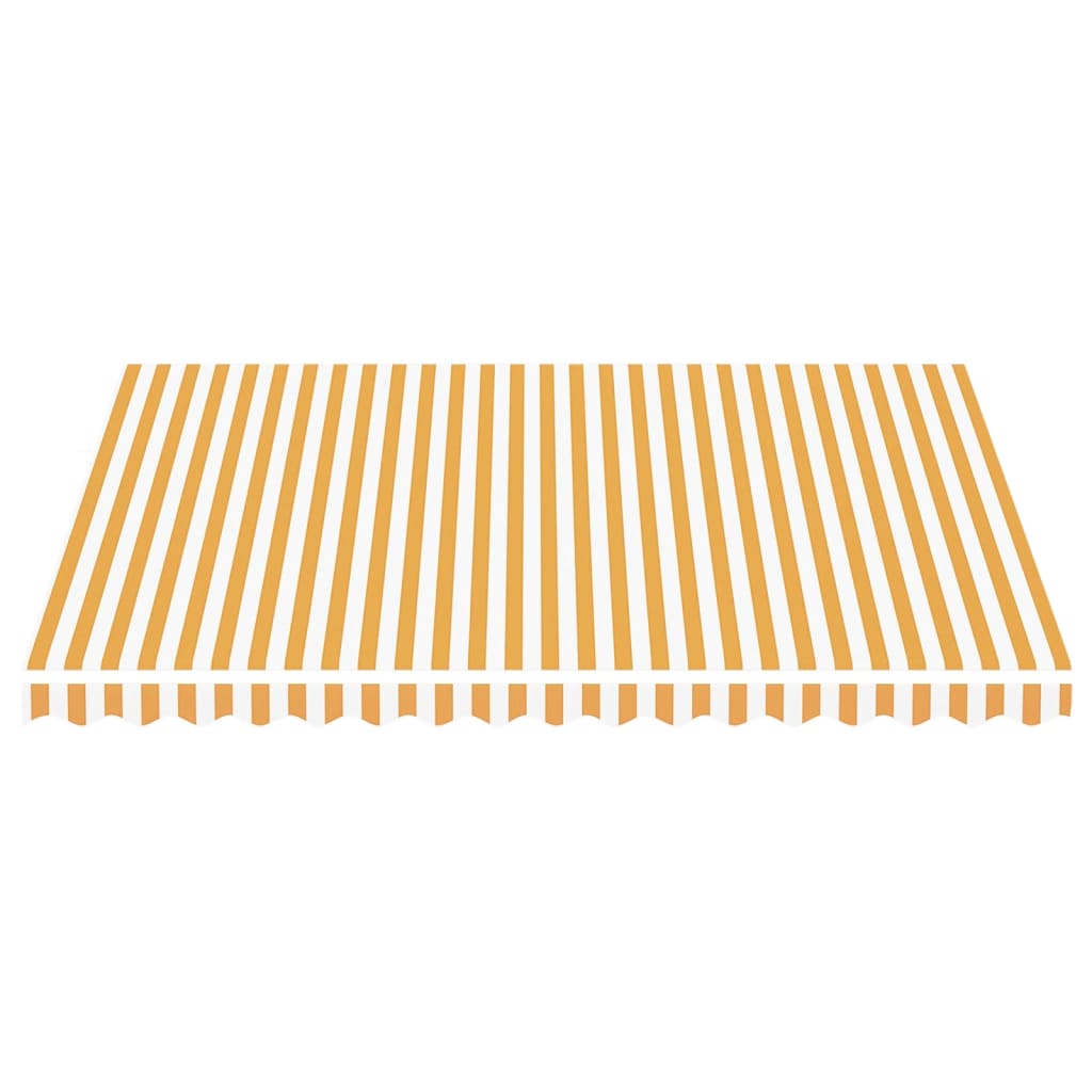 Tessuto di Ricambio per Tenda da Sole Giallo e Bianco 400x350 cm Poliestere