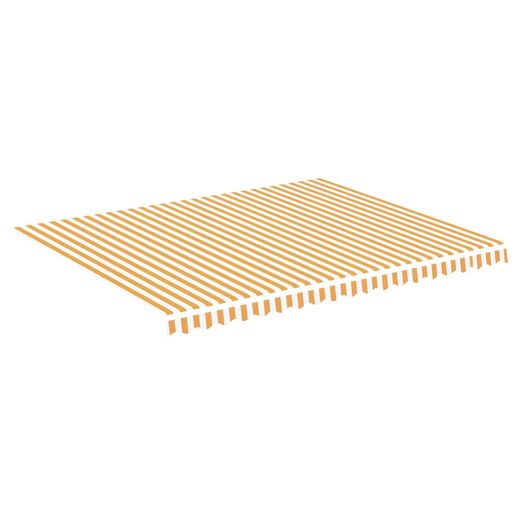 Tessuto di Ricambio per Tenda da Sole Giallo e Bianco 450x350 cm Poliestere