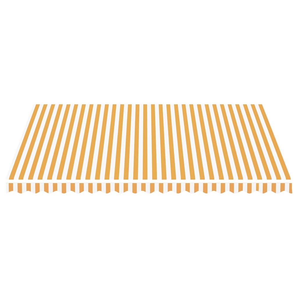 Tessuto di Ricambio per Tenda da Sole Giallo e Bianco 450x350 cm Poliestere