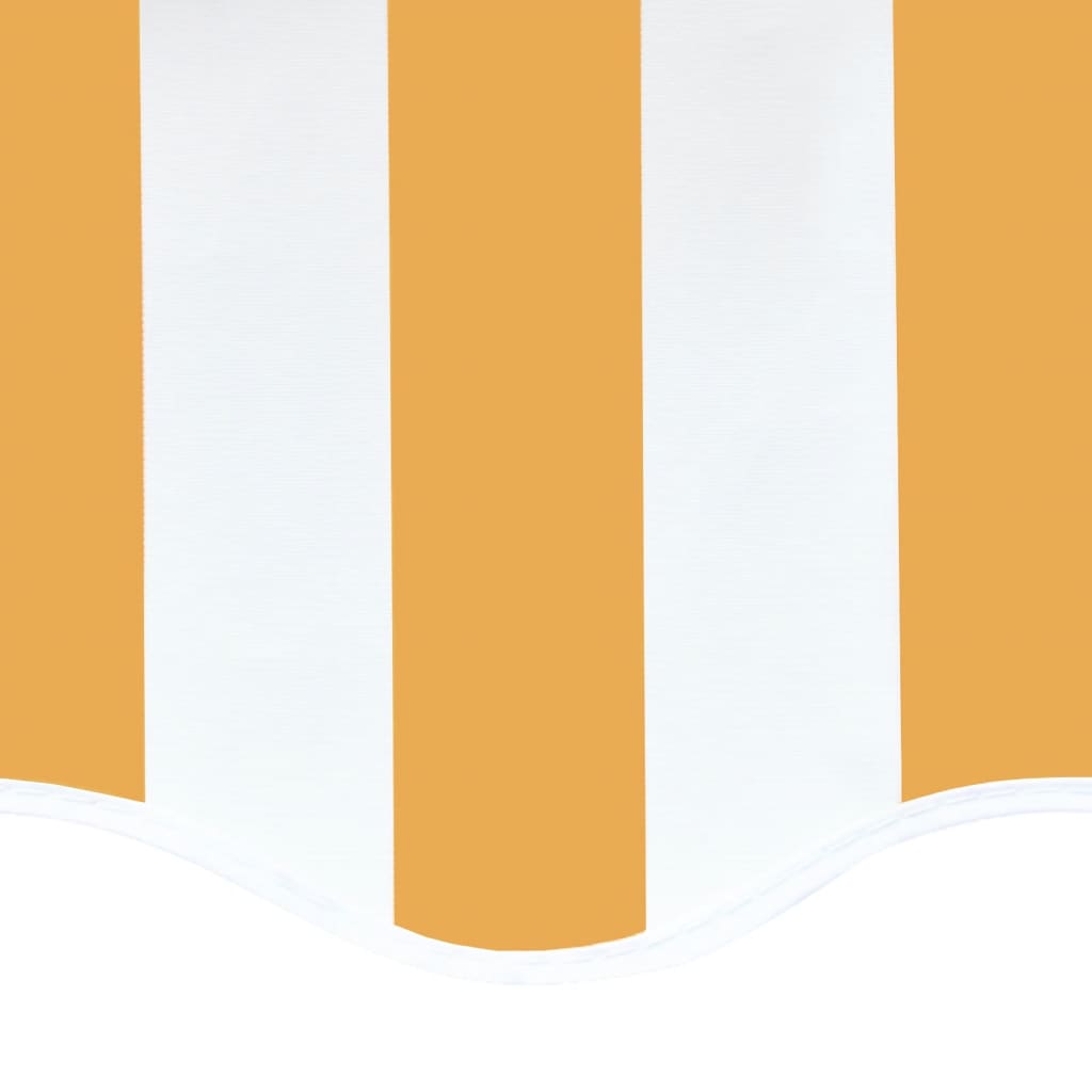 Tessuto di Ricambio per Tenda da Sole Giallo e Bianco 450x350 cm Poliestere