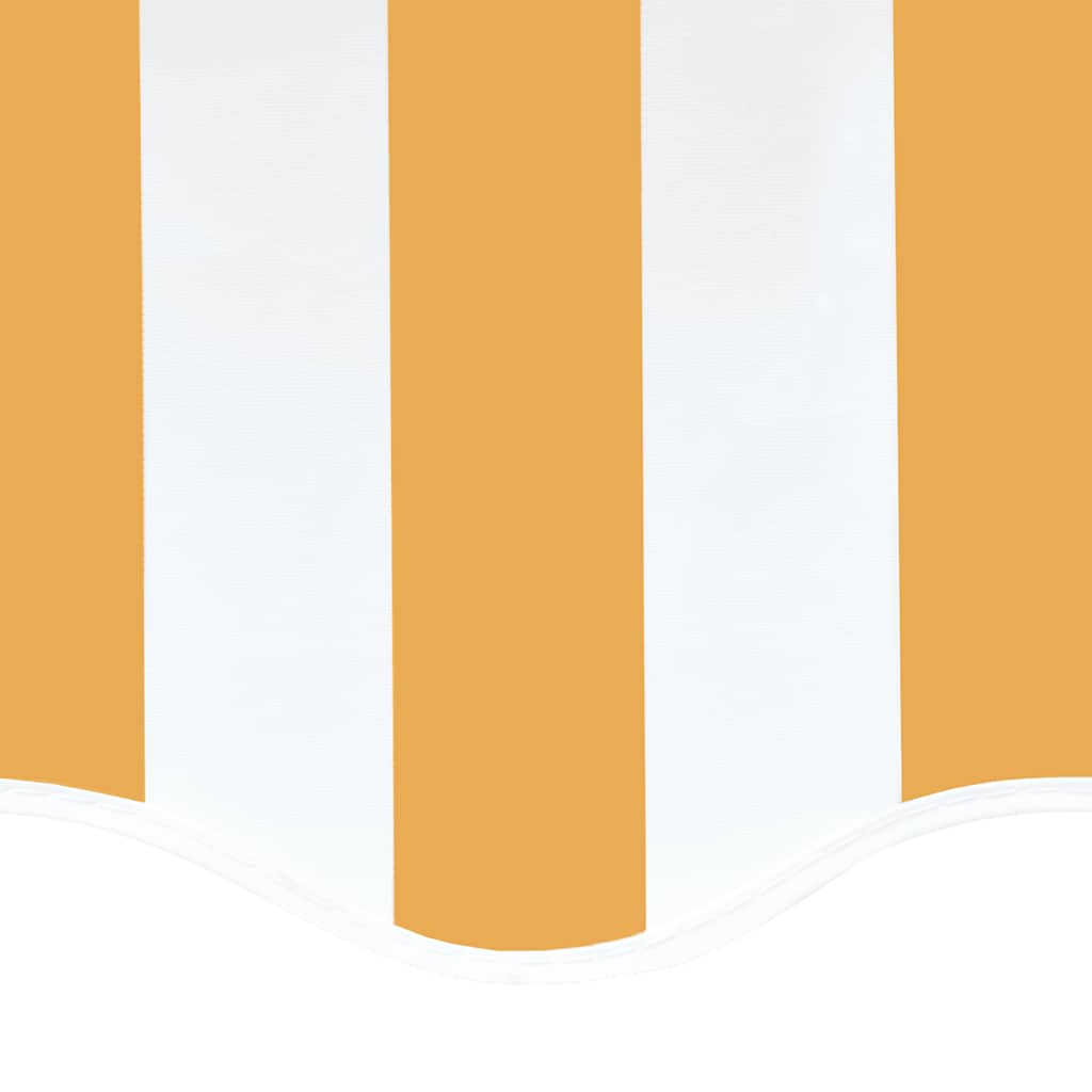 Tessuto di Ricambio per Tenda da Sole Giallo e Bianco 500x350 cm Poliestere