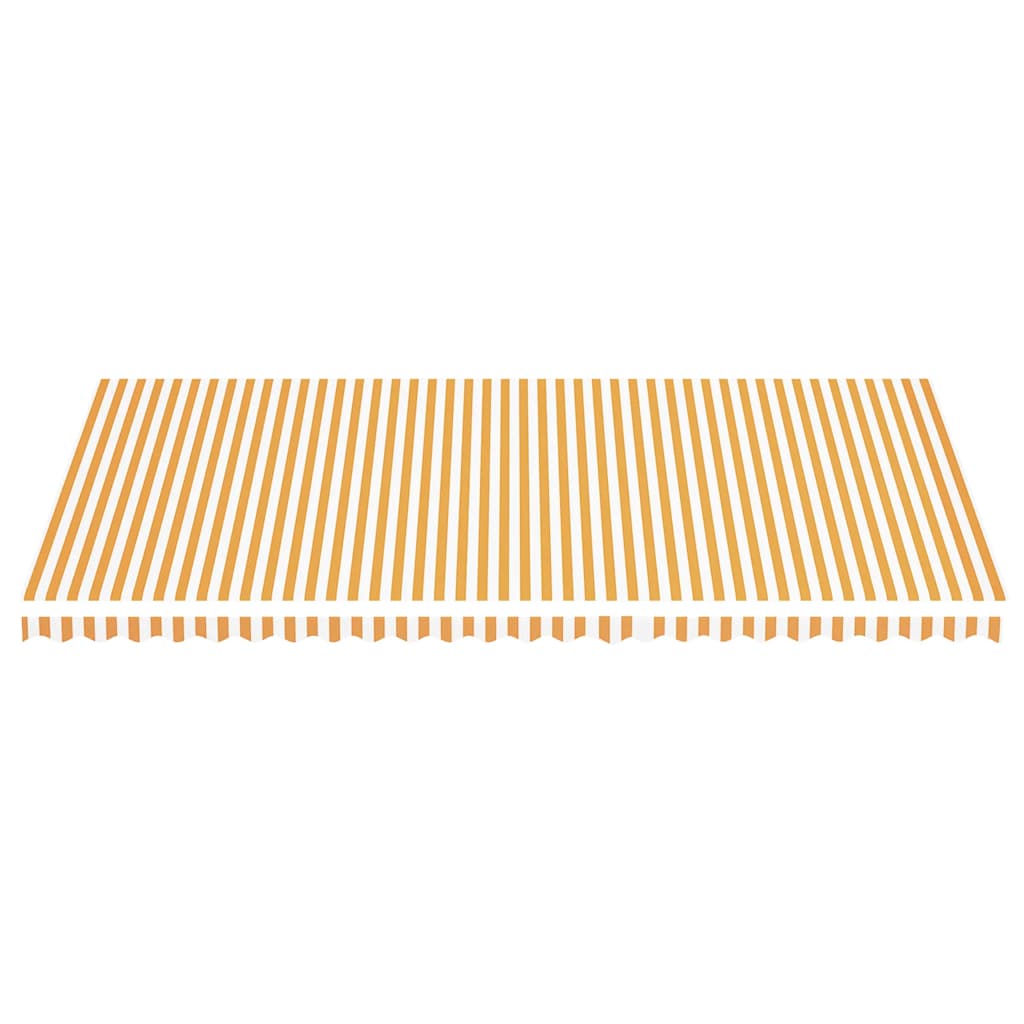 Tessuto di Ricambio per Tenda da Sole Giallo e Bianco 600x350 cm Poliestere