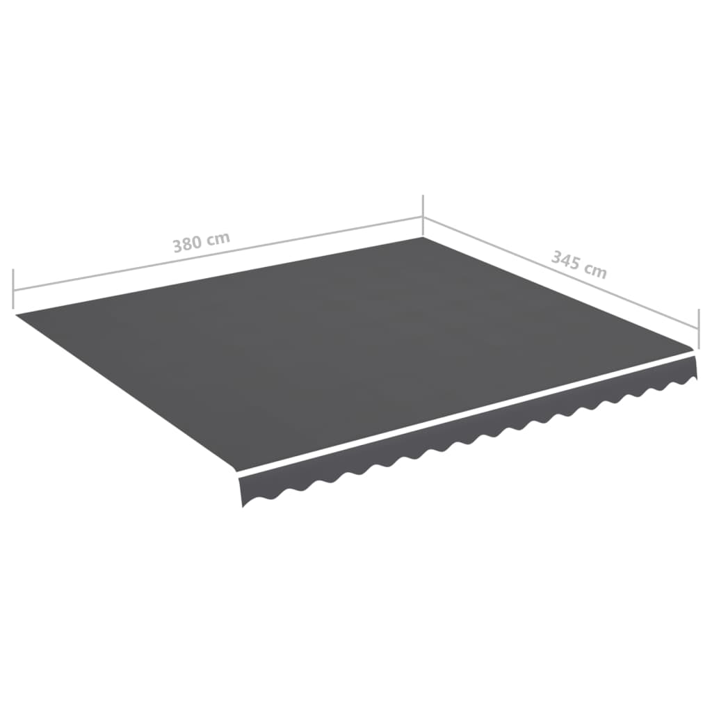 Tessuto di Ricambio per Tenda da Sole Antracite 400x350 cm Poliestere