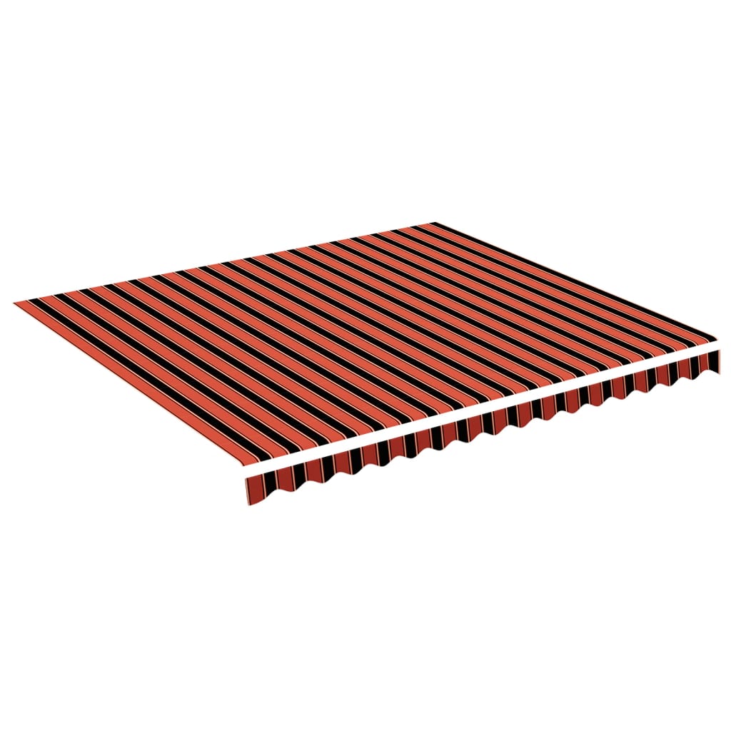 Tessuto di Ricambio per Tenda da Sole Arancione e Marrone 400x350 cm Poliestere