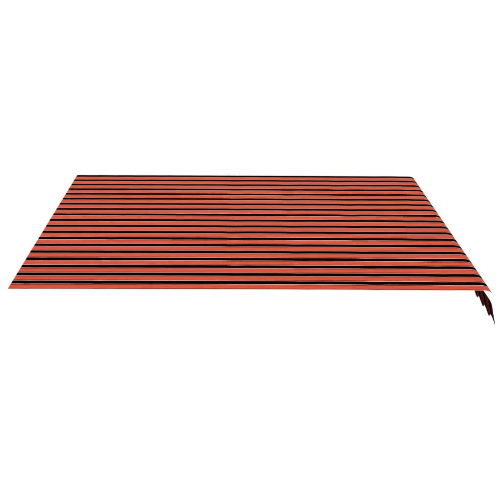 Tessuto di Ricambio per Tenda da Sole Arancione e Marrone 400x350 cm Poliestere