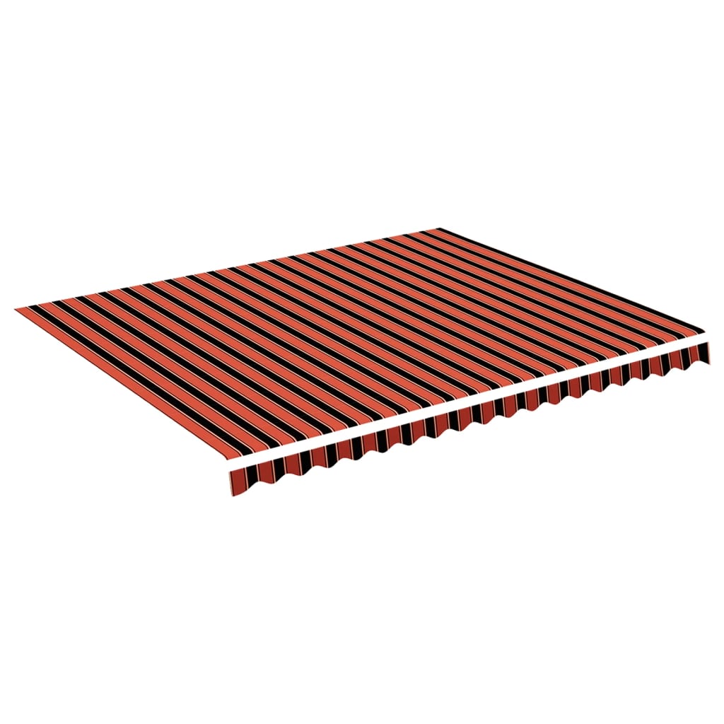 Tessuto di Ricambio per Tenda da Sole Arancione e Marrone 450x350 cm Poliestere