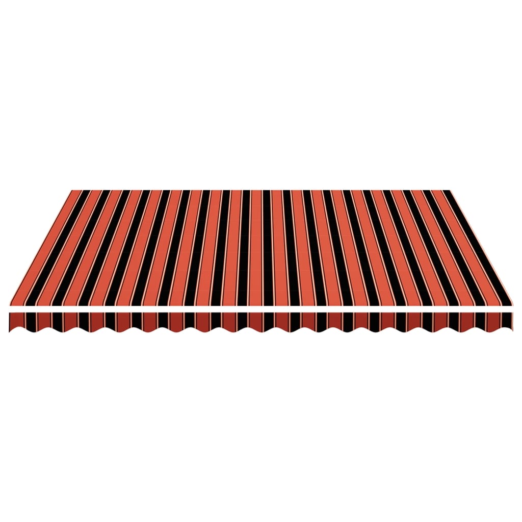 Tessuto di Ricambio per Tenda da Sole Arancione e Marrone 450x350 cm Poliestere