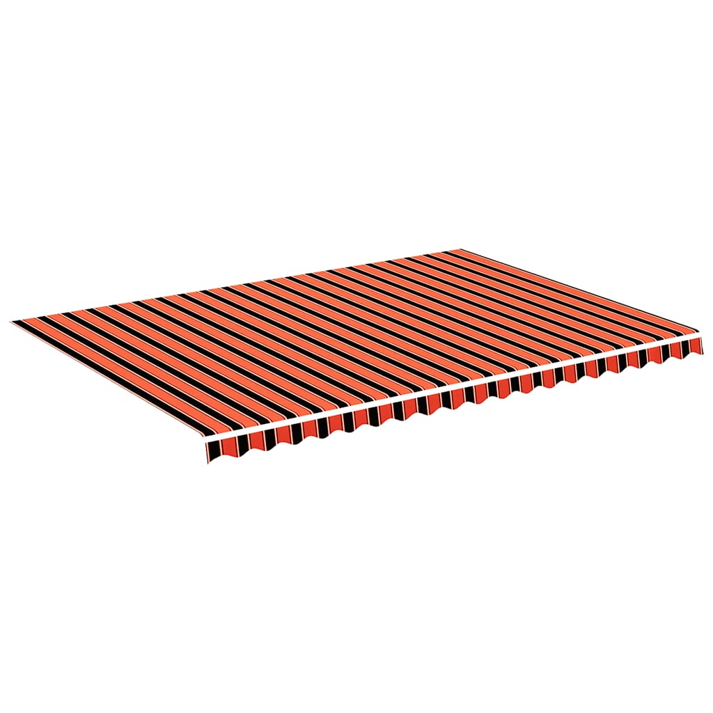 Tessuto di Ricambio per Tenda da Sole Arancione e Marrone 500x350 cm Poliestere