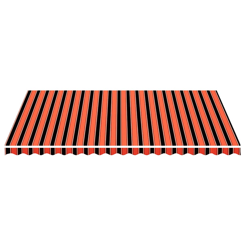 Tessuto di Ricambio per Tenda da Sole Arancione e Marrone 500x350 cm Poliestere