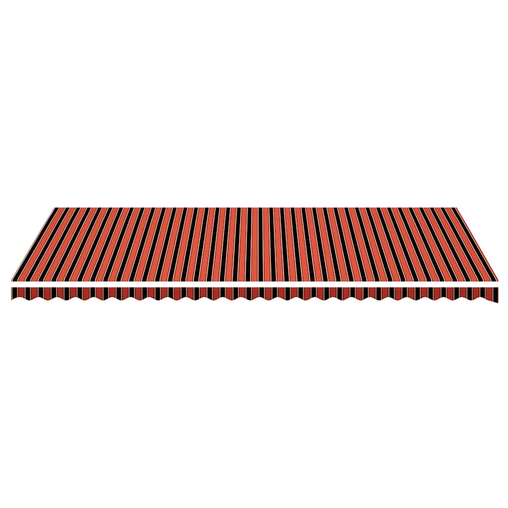 Tessuto di Ricambio per Tenda da Sole Arancione e Marrone 600x350 cm Poliestere