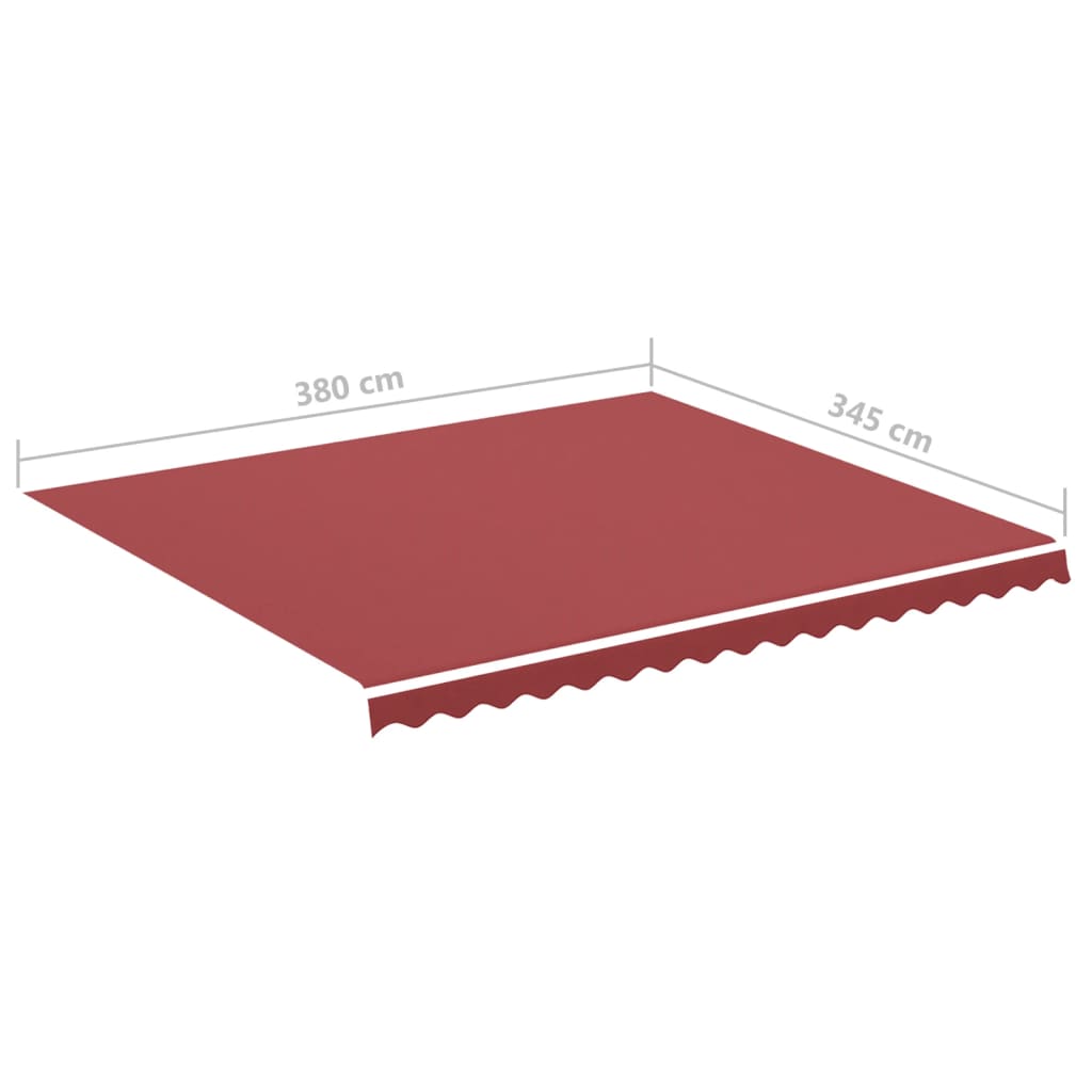 Tessuto di Ricambio per Tenda da Sole Rosso Borgogna 400x350 cm Poliestere