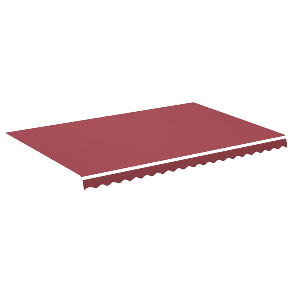 Tessuto di Ricambio per Tenda da Sole Rosso Borgogna 450x300 cm Poliestere.