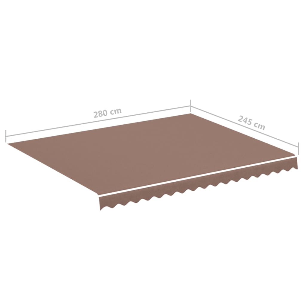Tessuto di Ricambio per Tenda da Sole Marrone 300x250 cm Poliestere