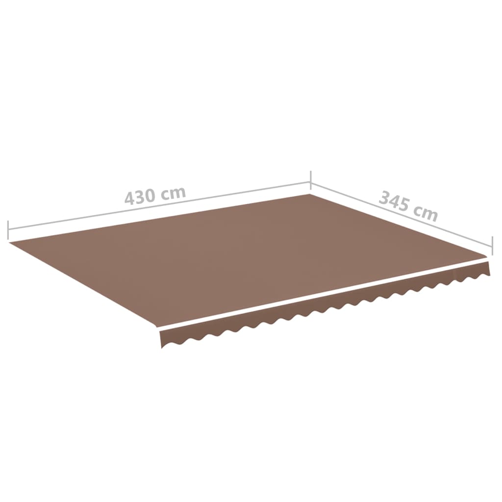 Tessuto di Ricambio per Tenda da Sole Marrone 450x350 cm Poliestere
