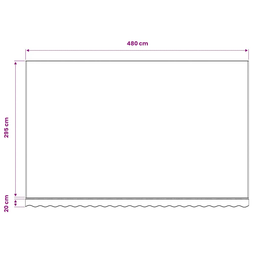 Tessuto di Ricambio per Tenda da Sole Marrone 500x300 cm Poliestere