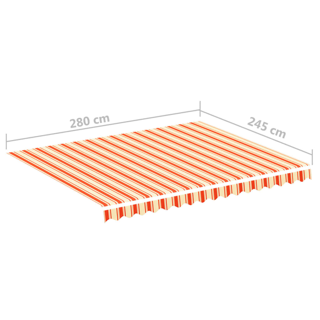 Tessuto di Ricambio per Tenda da Sole Giallo e Arancione 300x250 cm Poliestere