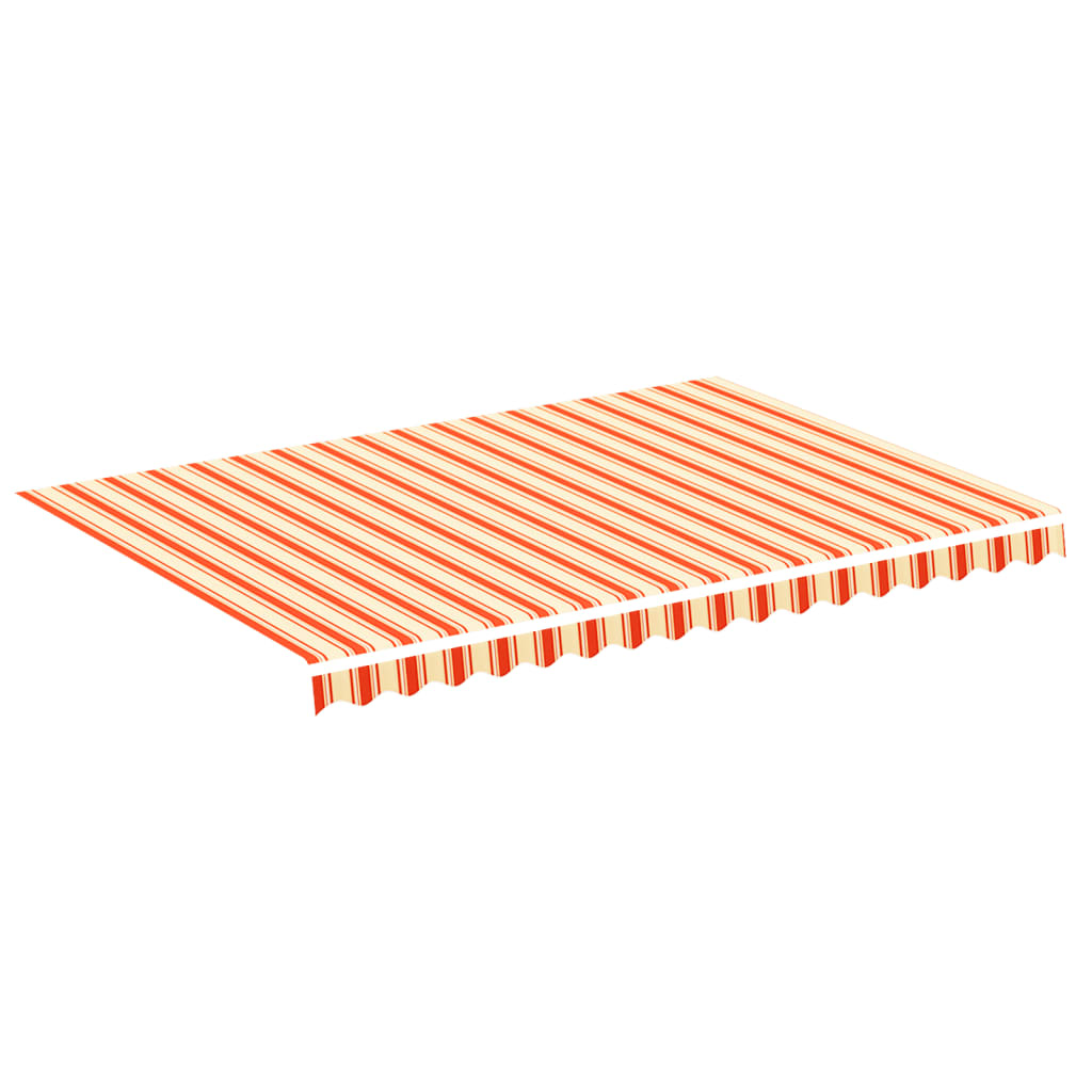 Tessuto di Ricambio per Tenda da Sole Giallo e Arancione 350x250 cm Poliestere