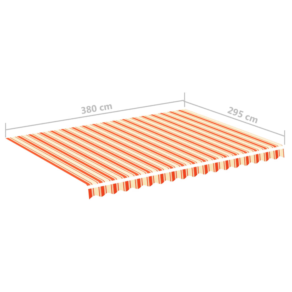 Tessuto di Ricambio per Tenda da Sole Giallo e Arancione 400x300 cm Poliestere