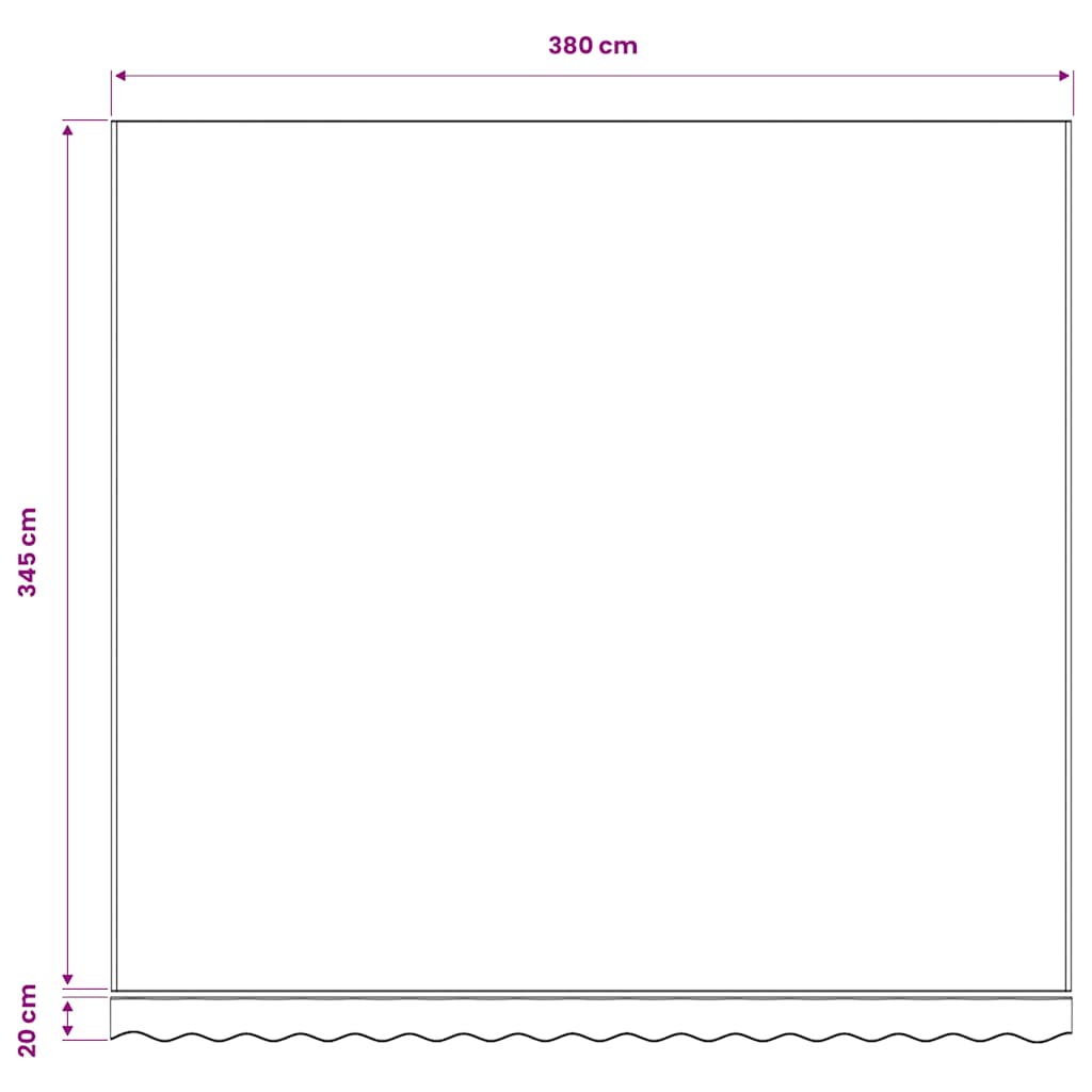 Tessuto di Ricambio per Tenda da Sole Giallo e Arancione 400x350 cm Poliestere