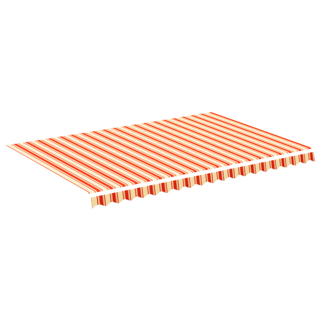 Tessuto di Ricambio per Tenda da Sole Giallo e Arancione 450x300 cm Poliestere