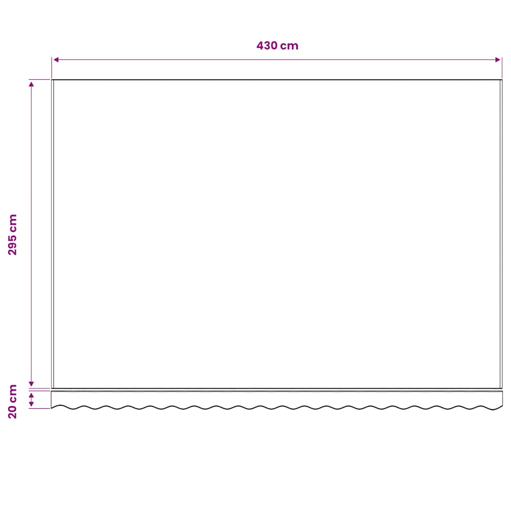Tessuto di Ricambio per Tenda da Sole Giallo e Arancione 450x300 cm Poliestere