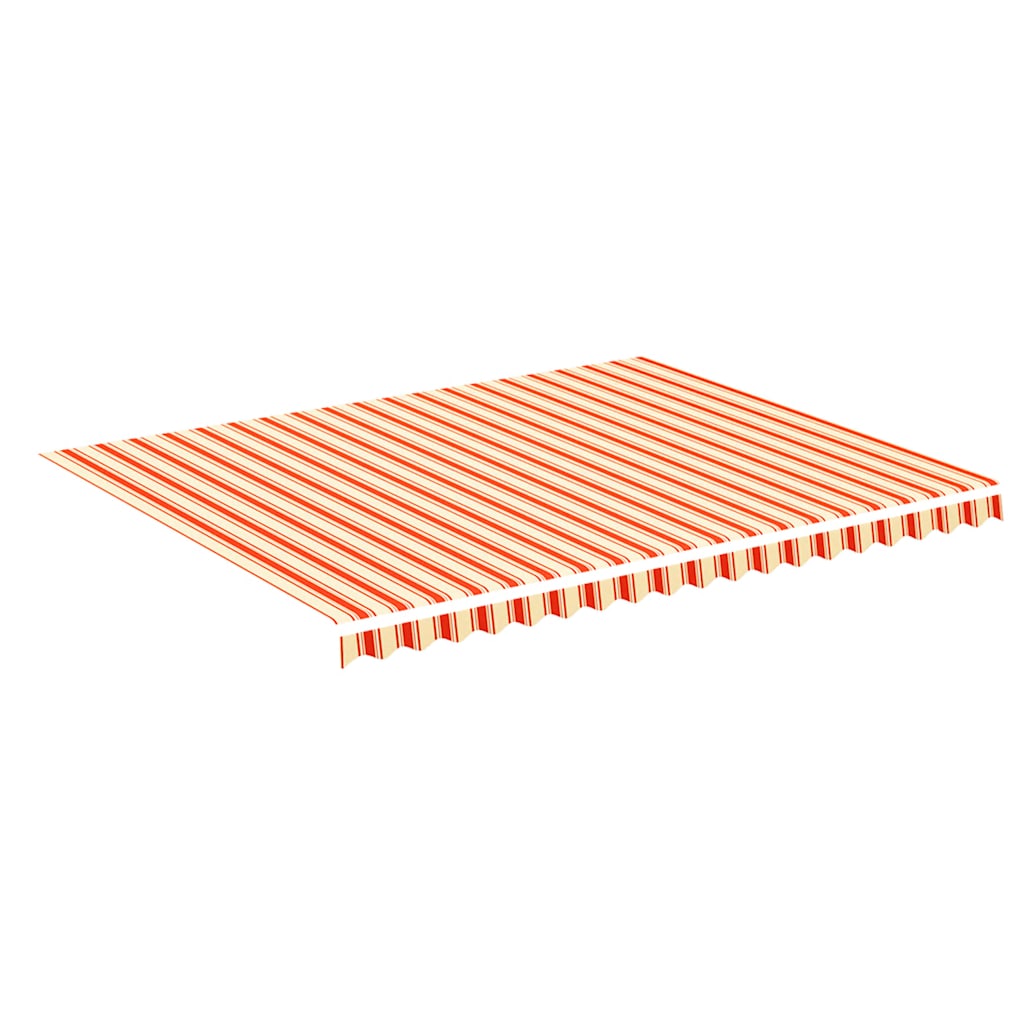 Tessuto di Ricambio per Tenda da Sole Giallo e Arancione 4,5x3,5 m Poliestere