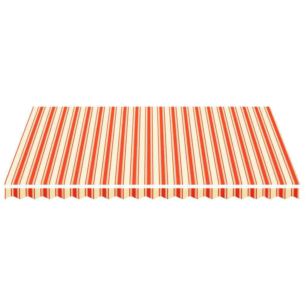 Tessuto di Ricambio per Tenda da Sole Giallo e Arancione 4,5x3,5 m Poliestere