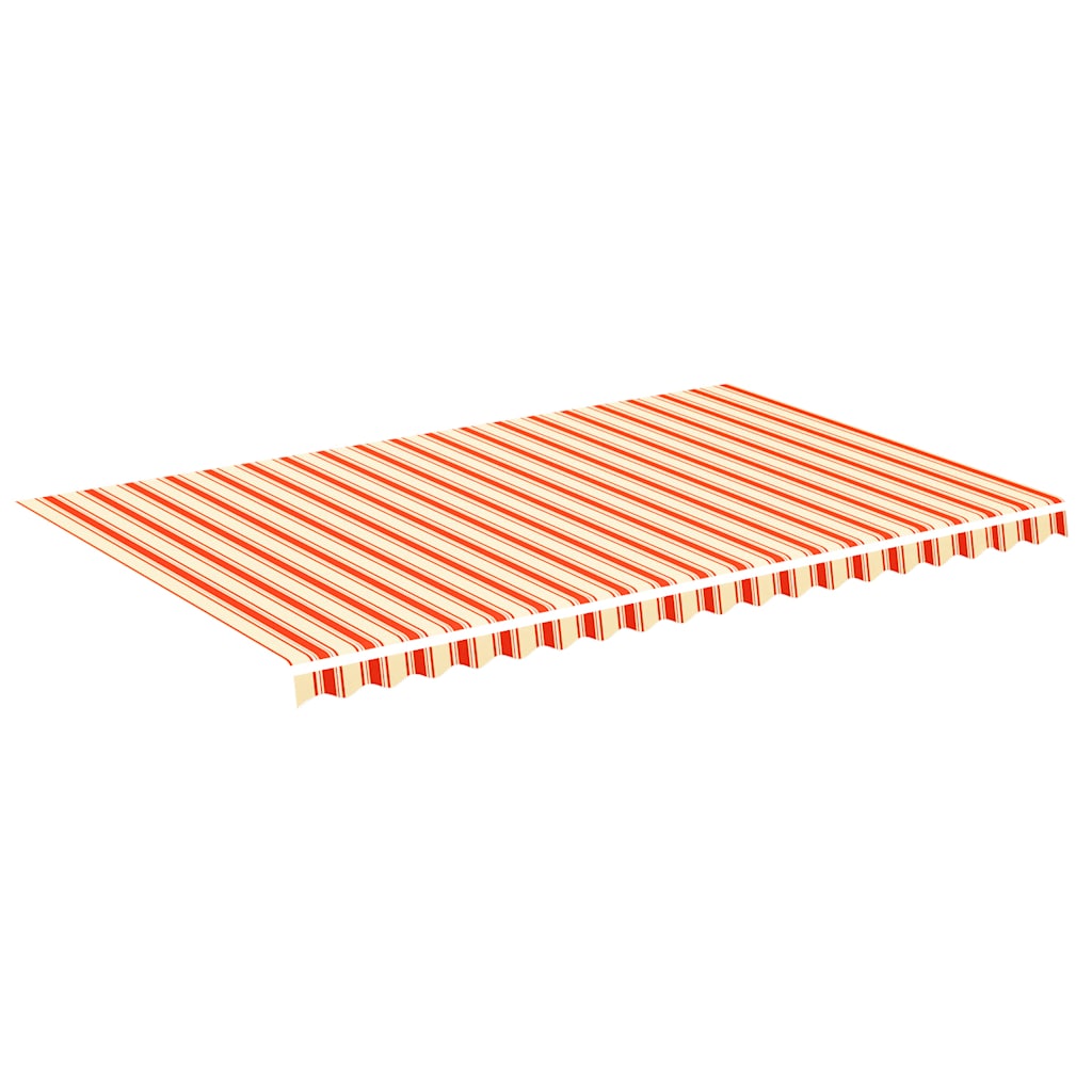Tessuto di Ricambio per Tenda da Sole Giallo e Arancione 500x300 cm Poliestere.