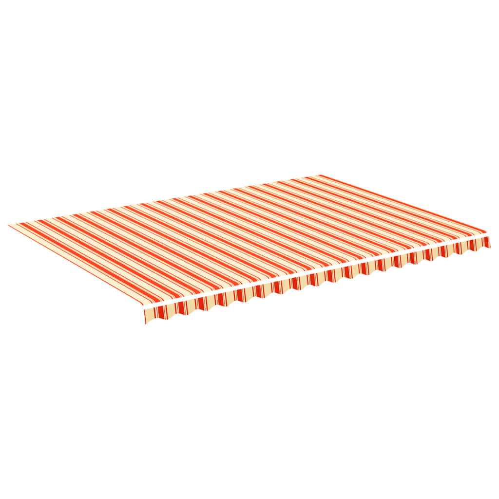 Tessuto di Ricambio per Tenda da Sole Giallo e Arancione 500x350 cm Poliestere