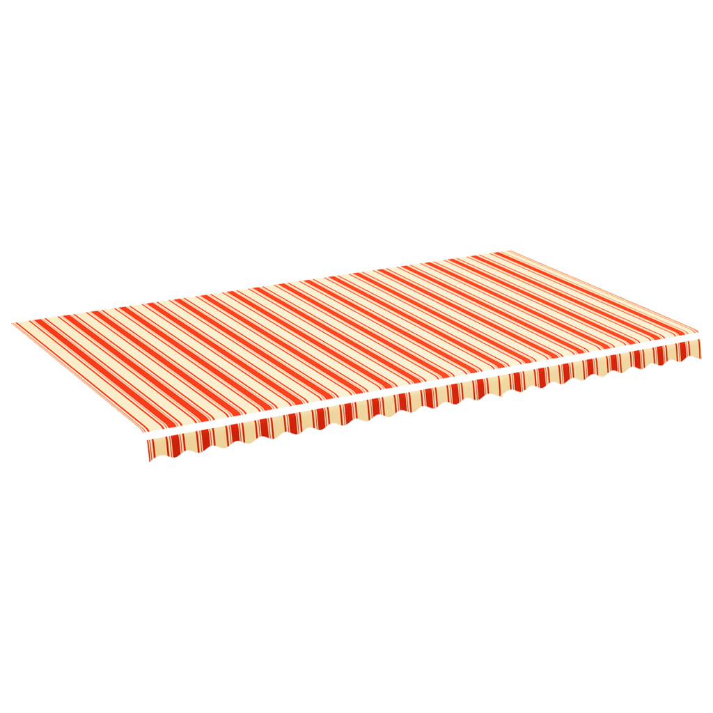 Tessuto di Ricambio per Tenda da Sole Giallo e Arancione 600x350 cm Poliestere