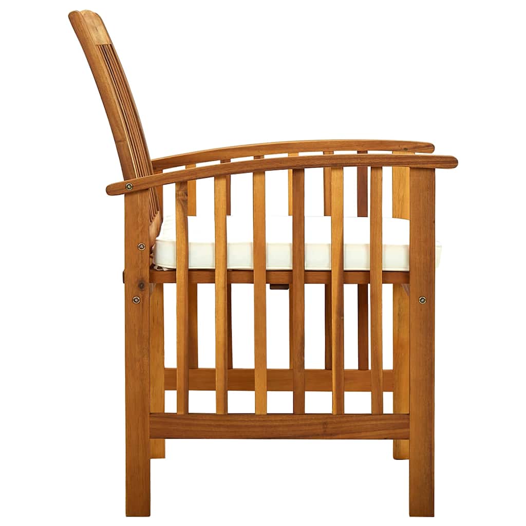 Set di 6 sedie da giardino con Cuscini Legno Massello di Acacia