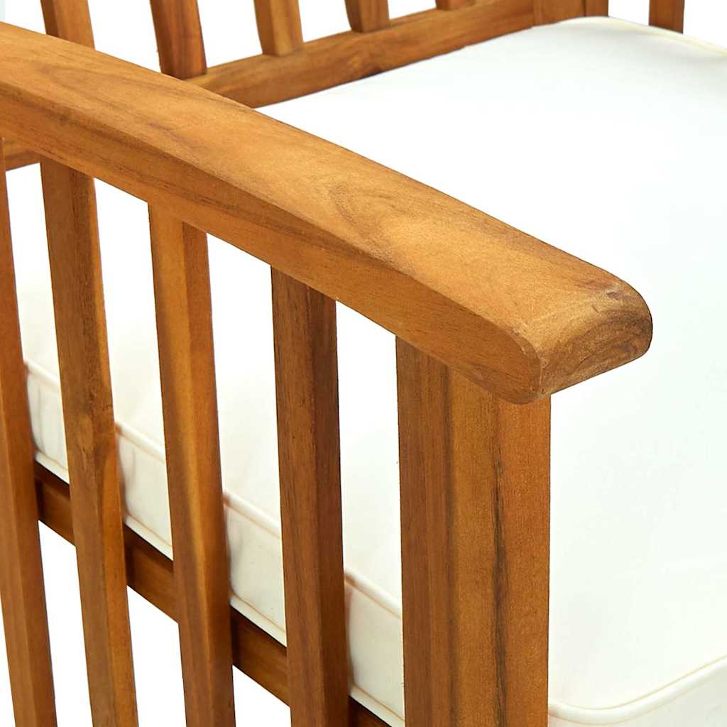 Set di 6 sedie da giardino con Cuscini Legno Massello di Acacia