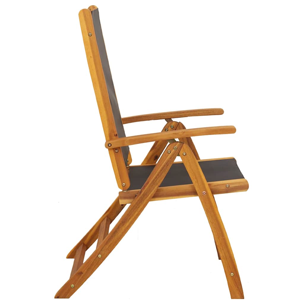 Sedie Pieghevoli 6pz Legno Massello Acacia e Textilene