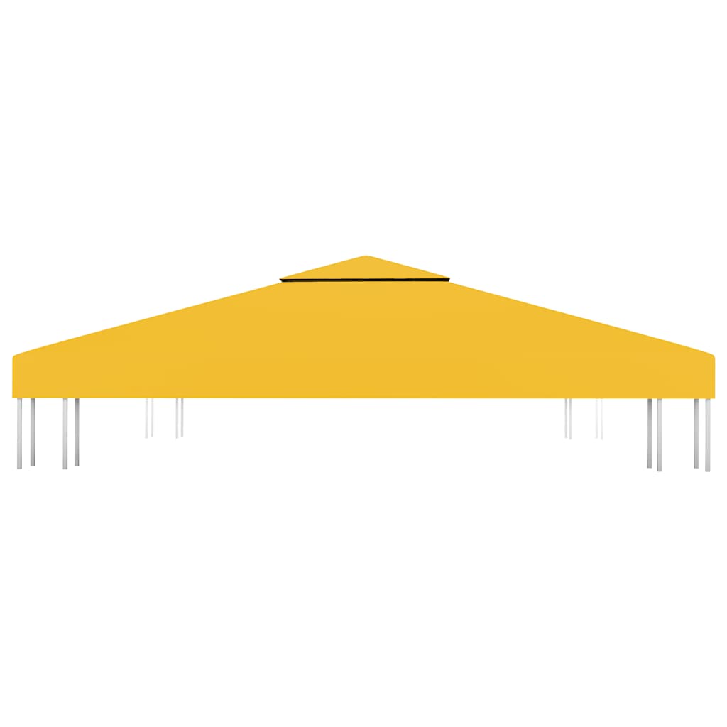 Copertura Superiore per Gazebo a 2 Strati 310 g/m² 3x3 m Gialla