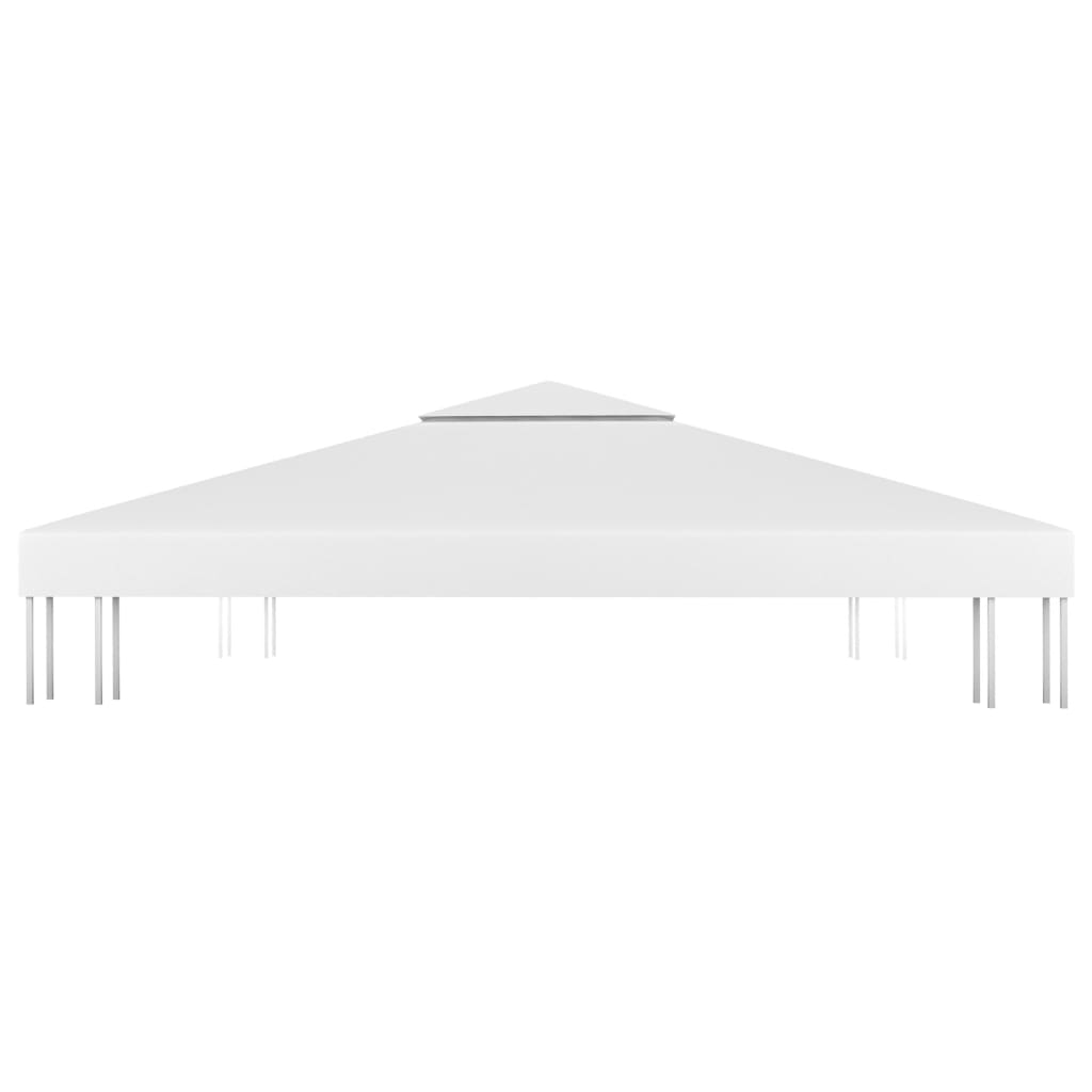 Copertura Superiore per Gazebo a 2 Strati 310 g/m² 3x3 m Bianca