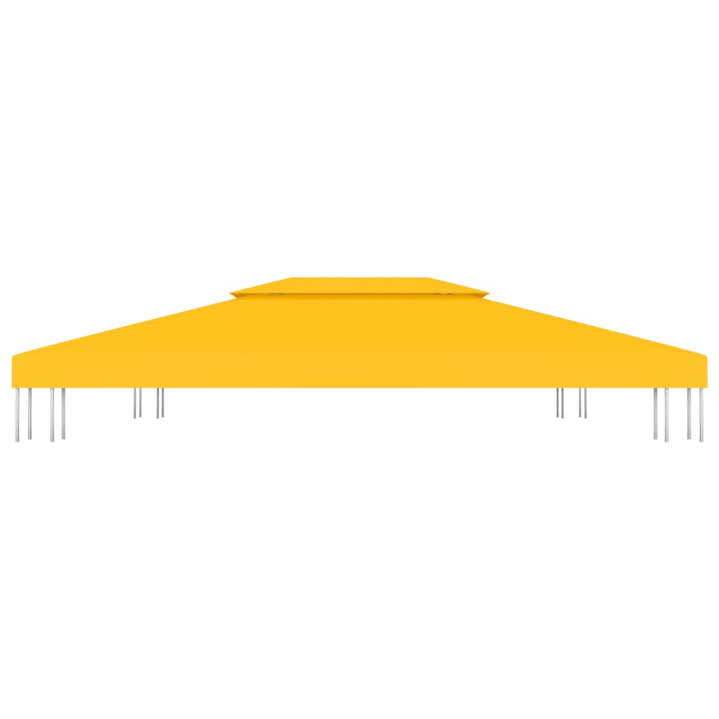 Copertura Superiore per Gazebo a 2 Strati 310 g/m² 4x3 m Gialla