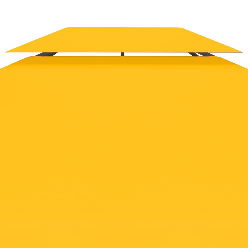 Copertura Superiore per Gazebo a 2 Strati 310 g/m² 4x3 m Gialla