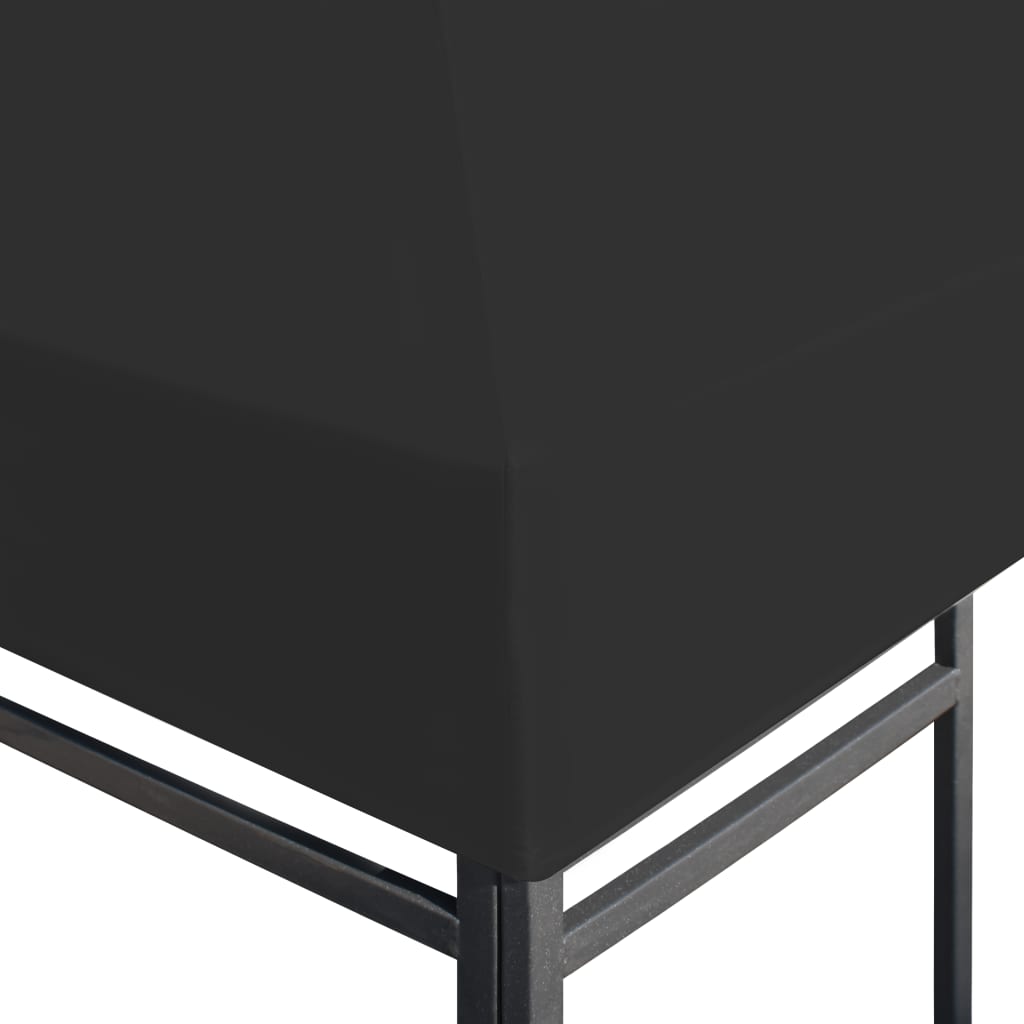 Copertura Superiore per Gazebo 270 g/m² 4x3 m Nera