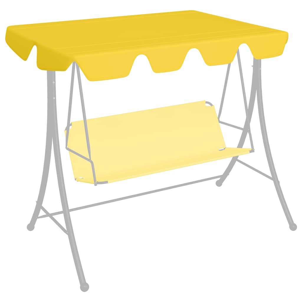 Baldacchino per Dondolo Giardino Giallo 150/130x105/70 cm