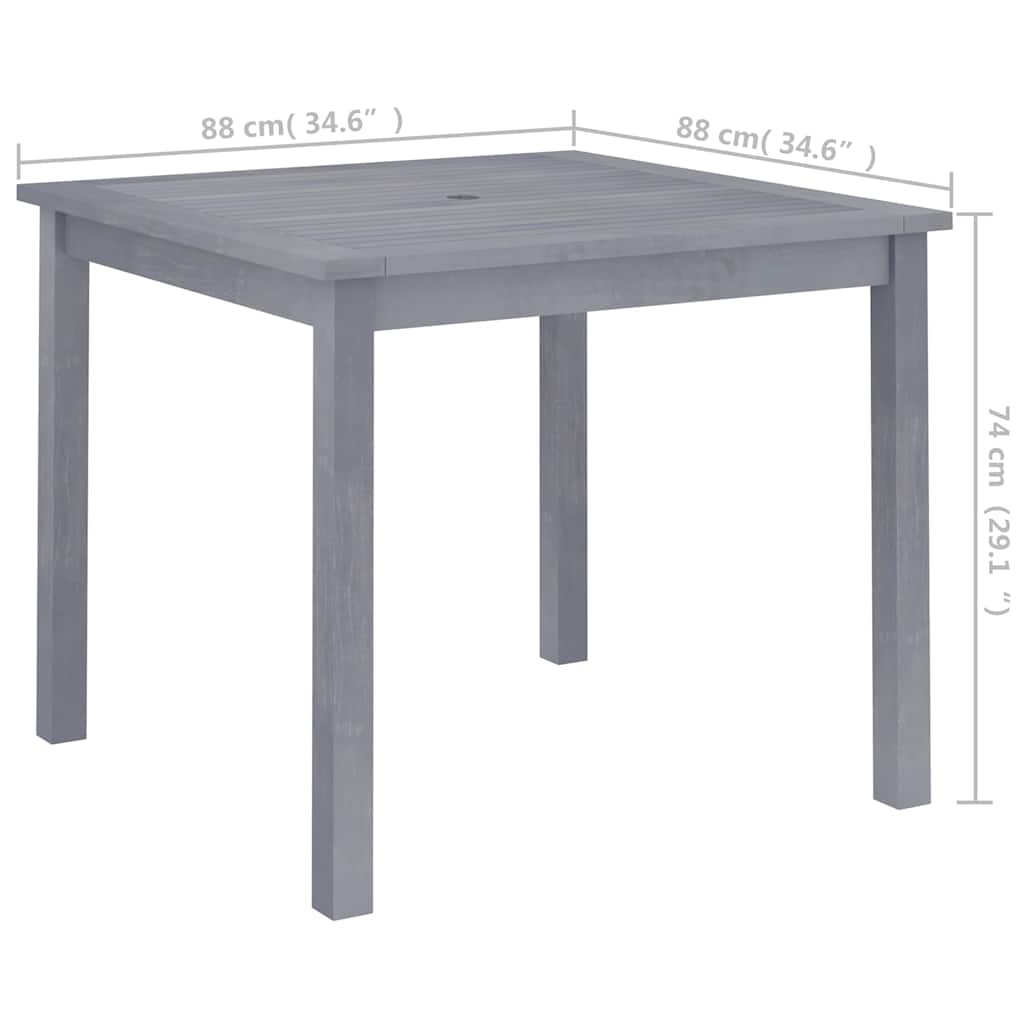 Tavolo da Pranzo da Giardino 88x88x74 cm in Massello di Acacia