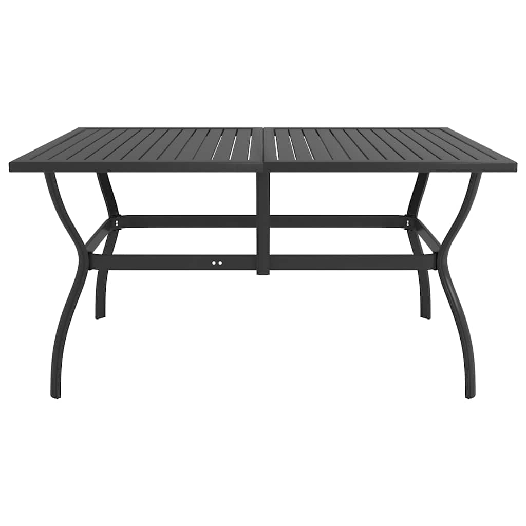 Tavolo da Giardino Antracite 140x80x72 cm in Acciaio