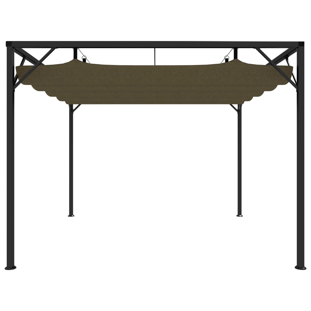 Gazebo da Giardino con Tetto Retrattile 3x3 m Talpa 180 g/m²