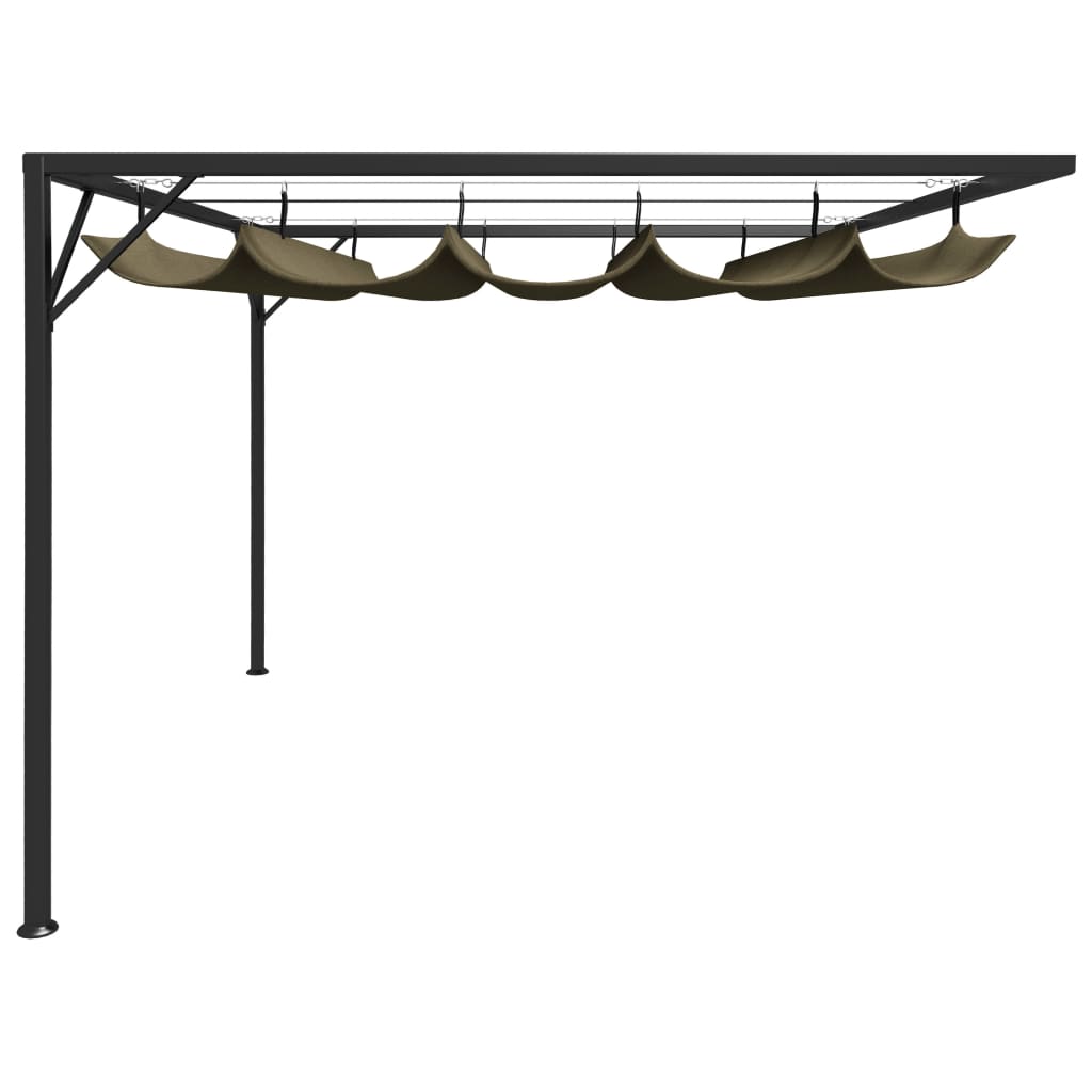 Gazebo da Giardino con Tetto Retrattile 3x3 m Talpa 180 g/m²