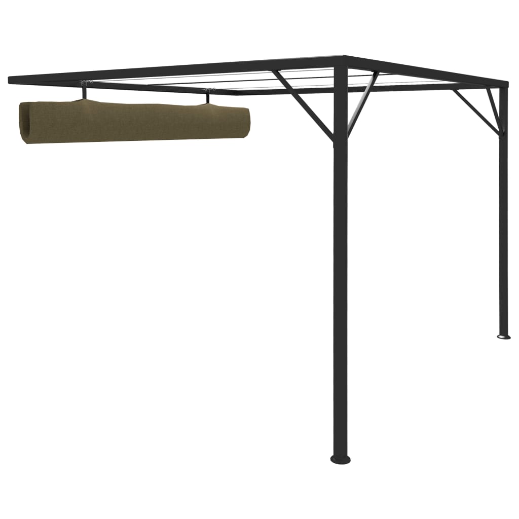 Gazebo da Giardino con Tetto Retrattile 3x3 m Talpa 180 g/m²