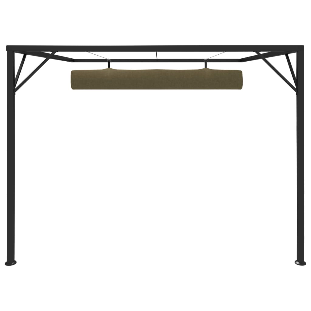 Gazebo da Giardino con Tetto Retrattile 3x3 m Talpa 180 g/m²
