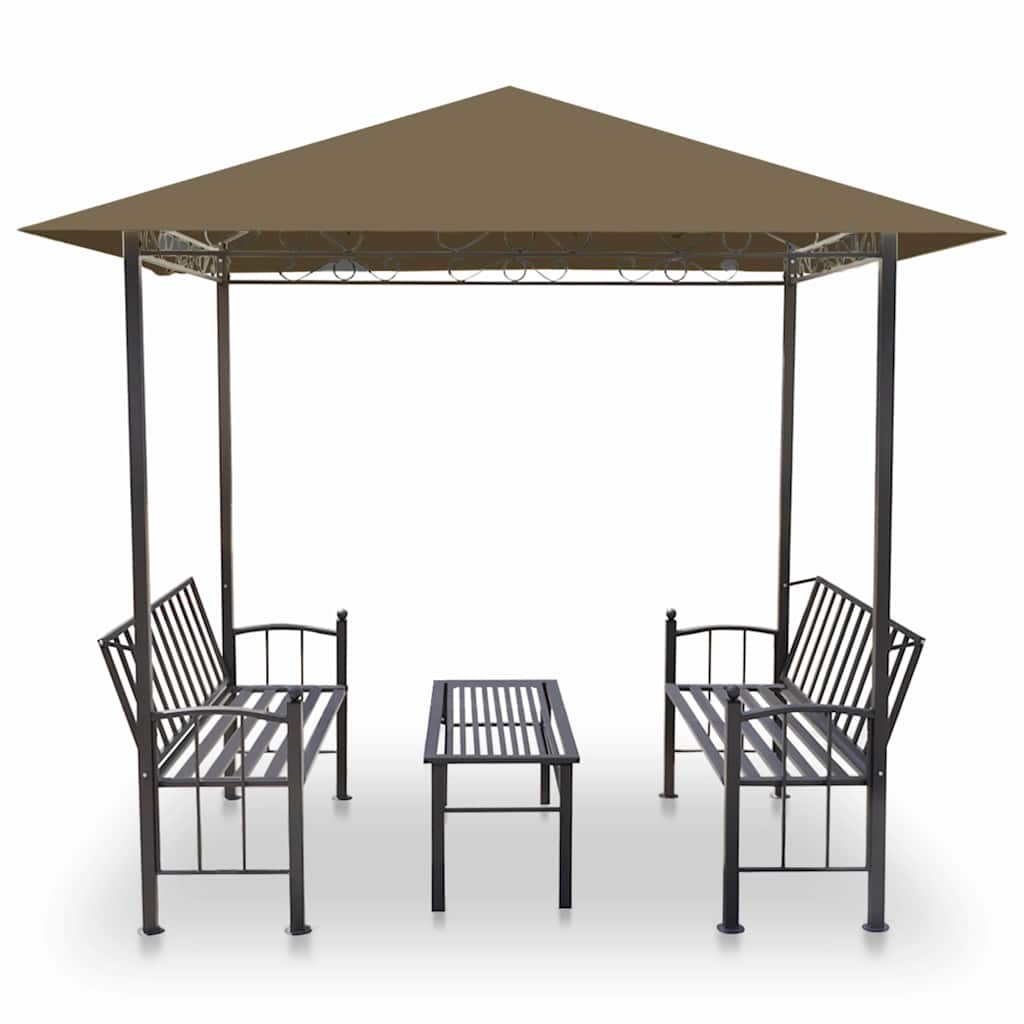 Padiglione Giardino Tavolo e Panche 2,5x1,5x2,4m Talpa 180 g/m²